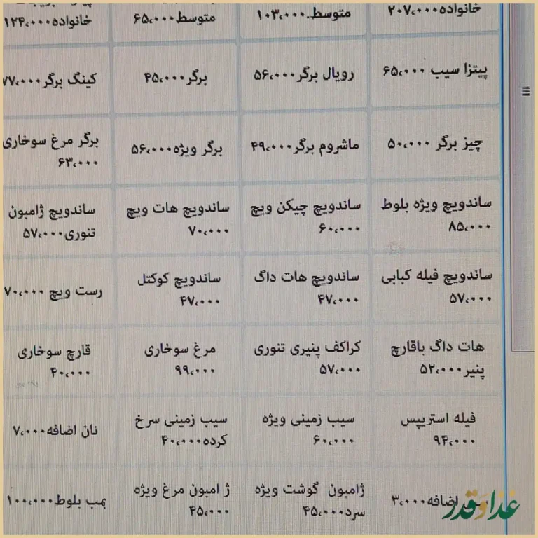 فست فود بلوط