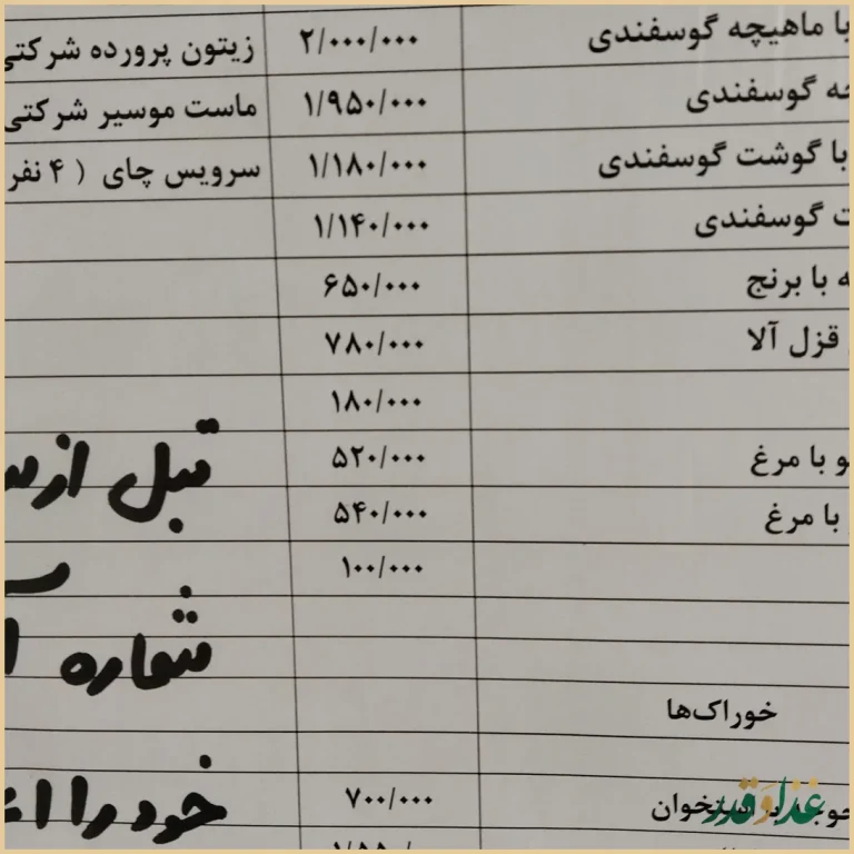 رستوران باغ گلستان