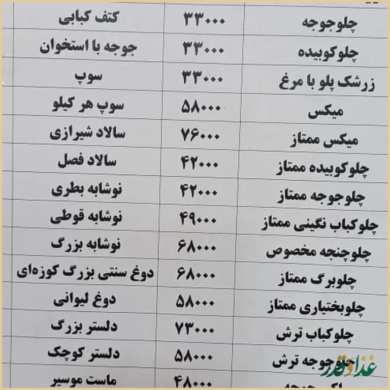 تهیه غذا روز به روز