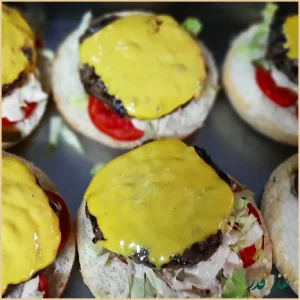 برگر ذغالی باروشه