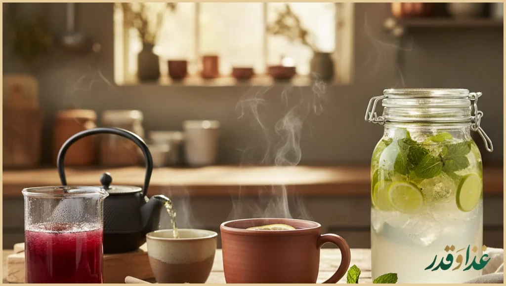 لیوان‌های دمنوش و آب‌میوه برای آلودگی هوا