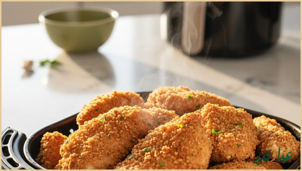 مرغ سوخاری در سرخکن بدون روغن