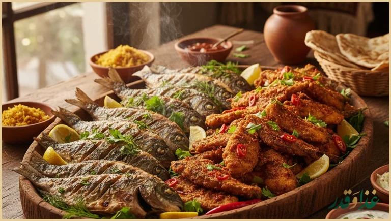 بشقاب ترکیبی ماهی شمال و جنوب ایران