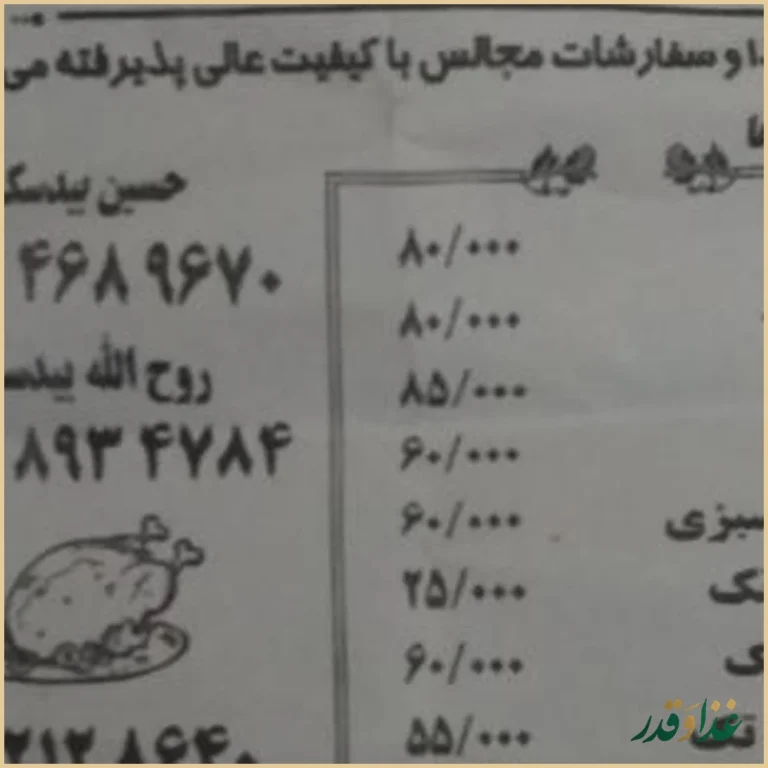 کترینگ و تهیه غذای پدر و پسر