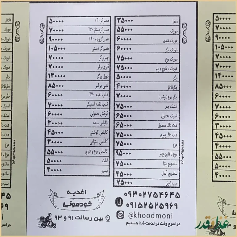 اغذیه خودمونی