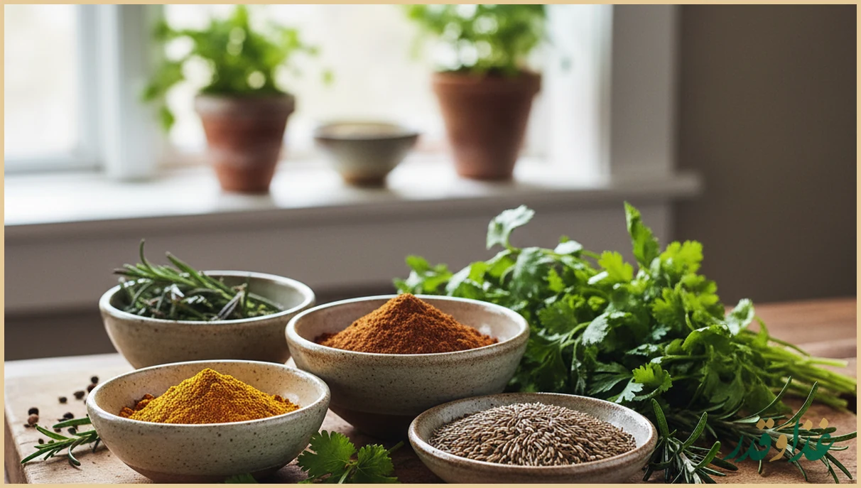 ادویه ها و سبزیجات معطر برای خوش طعم کردن سحری