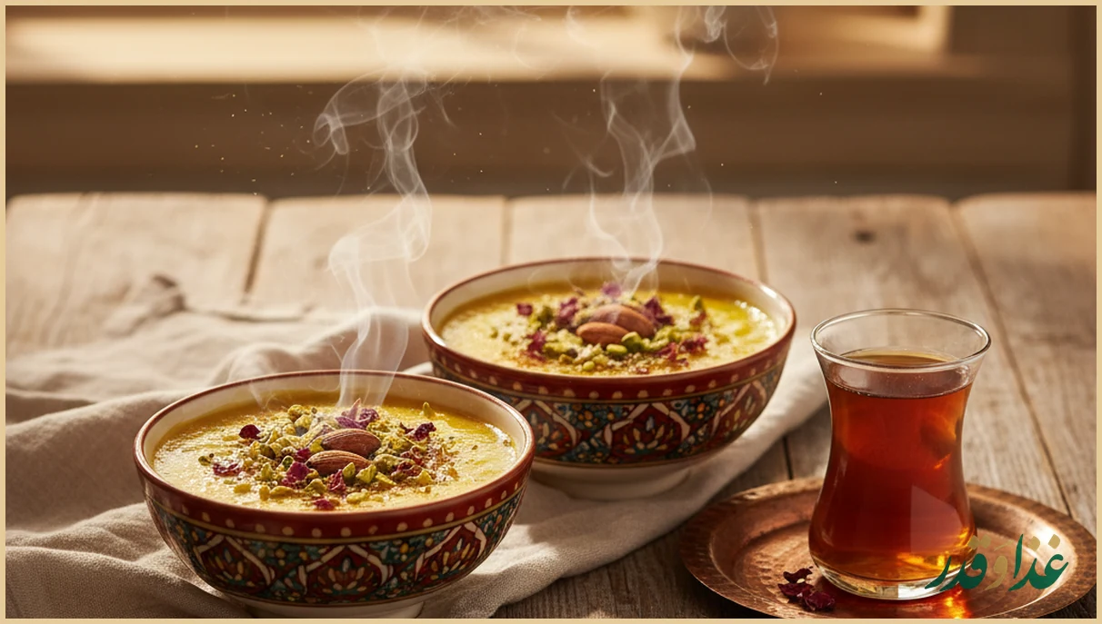 سرو کاچی با پسته و دارچین
